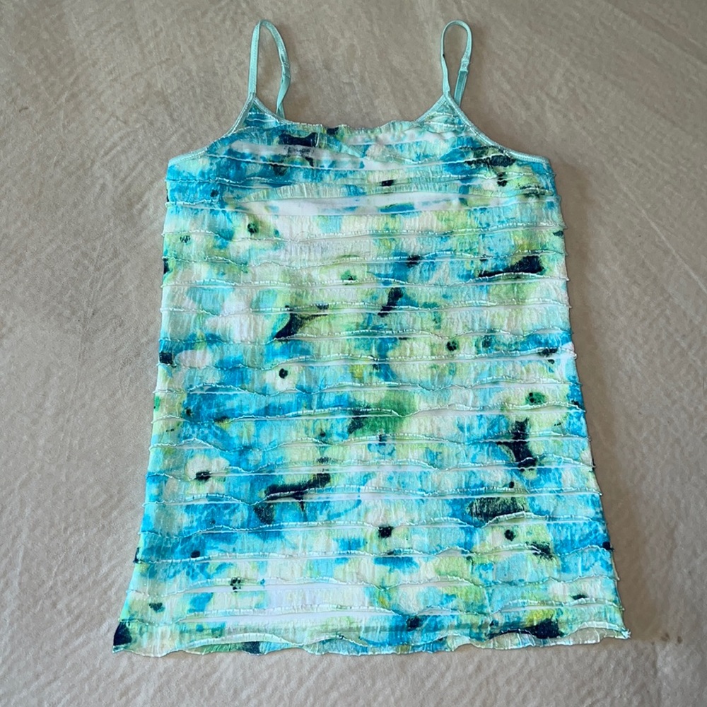 Super cute Justice tank with ruffles